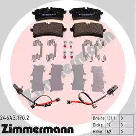 ZIMMERMANN 246431702 -  Комплект тормозных колодок, дисковый тормоз
