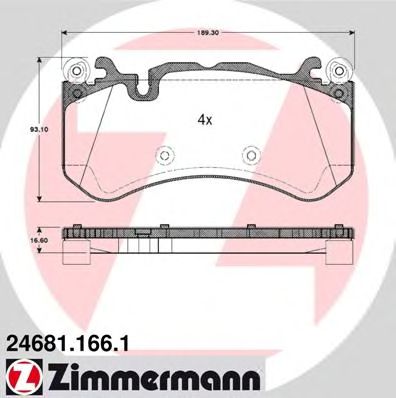 ZIMMERMANN 246811661 -  Комплект тормозных колодок, дисковый тормоз
