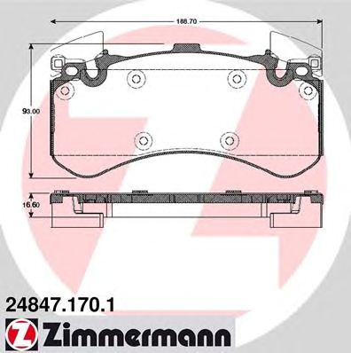 ZIMMERMANN 248471701 -  Комплект тормозных колодок, дисковый тормоз