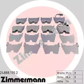 ZIMMERMANN 248881702 -  Комплект тормозных колодок, дисковый тормоз