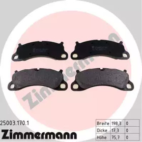 ZIMMERMANN 250031701 -  Комплект тормозных колодок, дисковый тормоз
