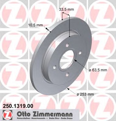 ZIMMERMANN 250131900 -  Тормозной диск