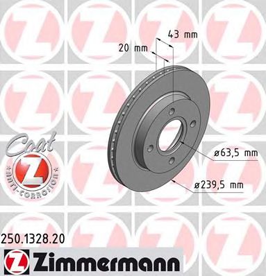 ZIMMERMANN 250132820 -  Тормозной диск