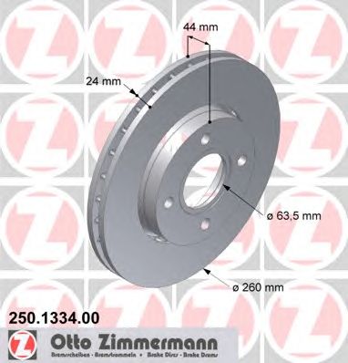 ZIMMERMANN 250133400 -  Тормозной диск
