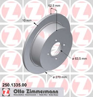 ZIMMERMANN 250133500 -  Тормозной диск