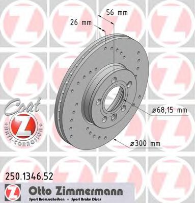 ZIMMERMANN 250134652 -  Тормозной диск