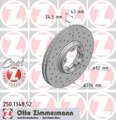 ZIMMERMANN 250134852 -  Тормозной диск