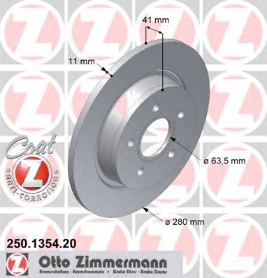 ZIMMERMANN 250135420 -  Тормозной диск