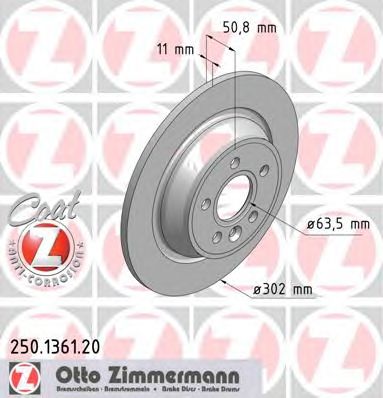 ZIMMERMANN 250136120 -  Тормозной диск