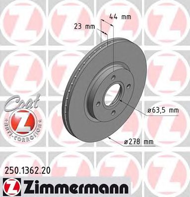ZIMMERMANN 250136220 -  Тормозной диск