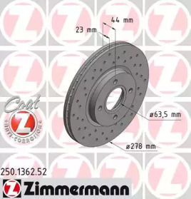 ZIMMERMANN 250136252 -  Тормозной диск