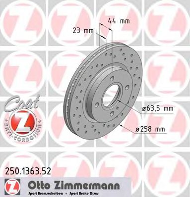 ZIMMERMANN 250136352 -  Тормозной диск