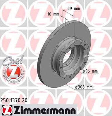 ZIMMERMANN 250137020 -  Тормозной диск