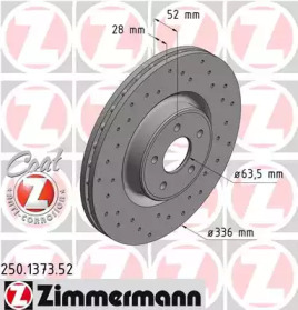 ZIMMERMANN 250137352 -  Тормозной диск