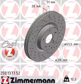 ZIMMERMANN 250137752 -  Тормозной диск