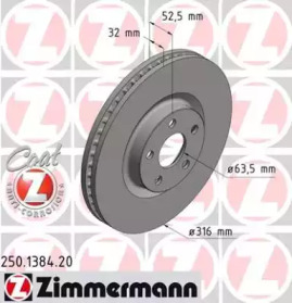 ZIMMERMANN 250138420 -  Тормозной диск