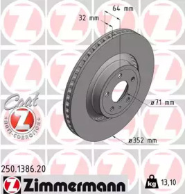 ZIMMERMANN 250138620 -  Тормозной диск