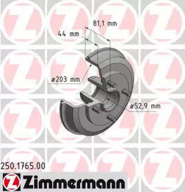ZIMMERMANN 250176500 -  Диск тормозной задний