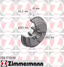 ZIMMERMANN 250177000 -  Тормозной барабан