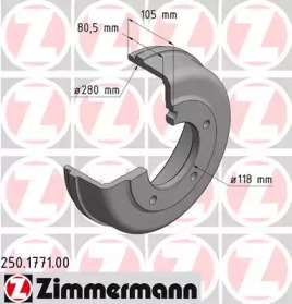 ZIMMERMANN 250177100 -  Тормозной барабан