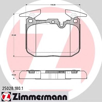 ZIMMERMANN 250281801 -  Комплект тормозных колодок, дисковый тормоз