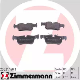 ZIMMERMANN 253311601 -  Комплект тормозных колодок, дисковый тормоз
