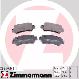 ZIMMERMANN 255401451 -  Комплект тормозных колодок, дисковый тормоз