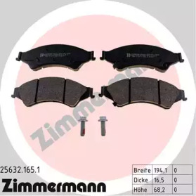 ZIMMERMANN 256321651 -  Комплект тормозных колодок, дисковый тормоз