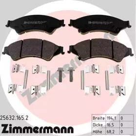 ZIMMERMANN 256321652 -  Комплект тормозных колодок, дисковый тормоз