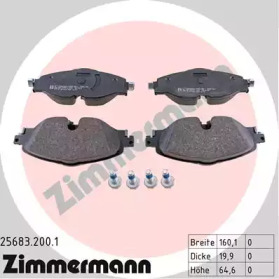 ZIMMERMANN 256832001 -  Комплект тормозных колодок, дисковый тормоз