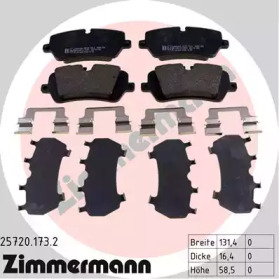 ZIMMERMANN 257201732 -  Комплект тормозных колодок, дисковый тормоз