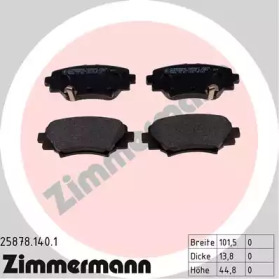 ZIMMERMANN 258781401 -  Комплект тормозных колодок, дисковый тормоз