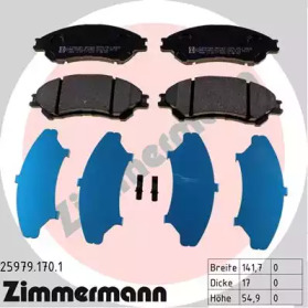 ZIMMERMANN 259791701 -  Комплект тормозных колодок, дисковый тормоз