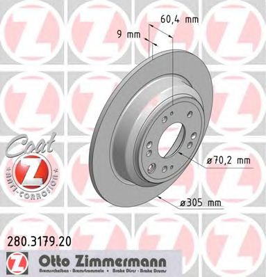 ZIMMERMANN 280317920 -  Тормозной диск