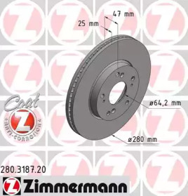 ZIMMERMANN 280318720 -  Тормозной диск