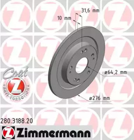 ZIMMERMANN 280318820 -  Тормозной диск