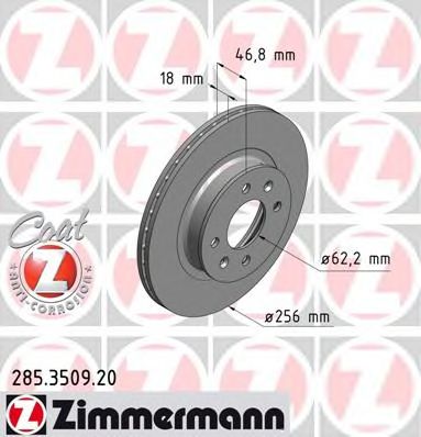 ZIMMERMANN 285350920 -  Тормозной диск