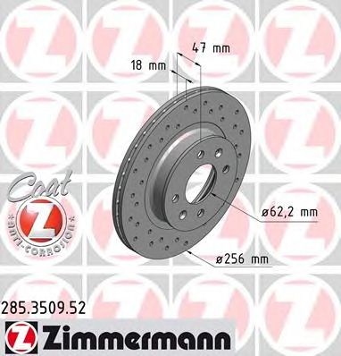 ZIMMERMANN 285350952 -  Тормозной диск