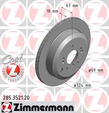 ZIMMERMANN 285352120 -  Тормозной диск
