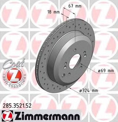 ZIMMERMANN 285352152 -  Тормозной диск
