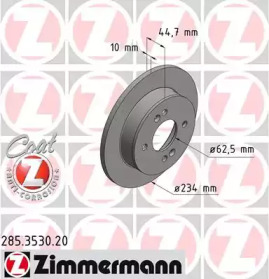 ZIMMERMANN 285353020 -  Тормозной диск
