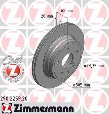 ZIMMERMANN 290225920 -  Тормозной диск