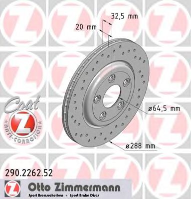 ZIMMERMANN 290226252 -  Тормозной диск