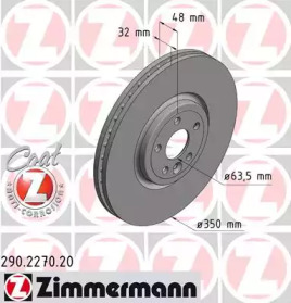 ZIMMERMANN 290227020 -  Тормозной диск