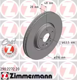 ZIMMERMANN 290227220 -  Тормозной диск