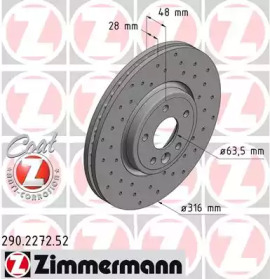 ZIMMERMANN 290227252 -  Тормозной диск