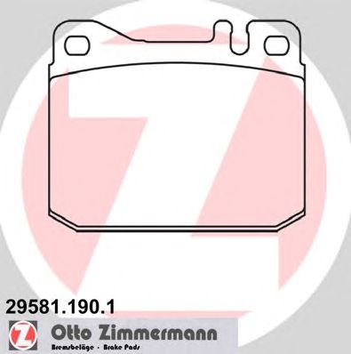 ZIMMERMANN 295811901 -  Комплект тормозных колодок, дисковый тормоз