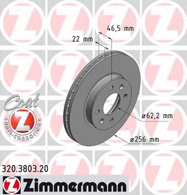 ZIMMERMANN 320380320 -  Тормозной диск