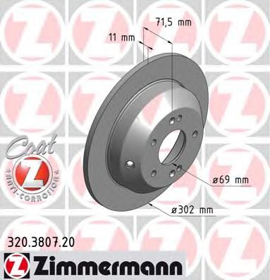 ZIMMERMANN 320380720 -  Тормозной диск