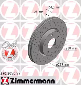 ZIMMERMANN 370305052 -  Тормозной диск